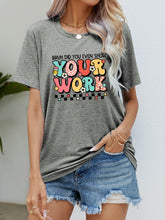 Load image into Gallery viewer, Letter Graphic Short Sleeve T-Shirt