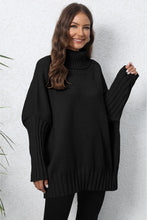 Load image into Gallery viewer, Turtle Neck Long Sleeve Ribbed Sweater