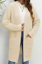 Load image into Gallery viewer, Open Front Cardigan with Pockets