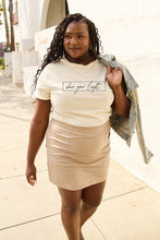 Load image into Gallery viewer, Simply Love Full Size Letter Graphic Short Sleeve T-Shirt