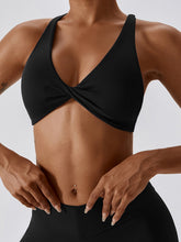 Load image into Gallery viewer, Yoga V-Neck Twisted Sleeveless Sports Bra