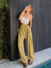 Load image into Gallery viewer, Tied High Waist Wide Leg Pants