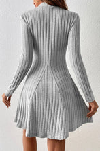 Load image into Gallery viewer, Mock Neck Long Sleeve Mini Dress