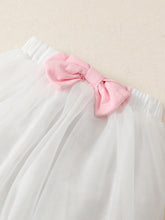 Load image into Gallery viewer, Baby Girl Short Sleeve Bunny Graphic Top and Bow Detail Skirt Set
