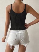 Load image into Gallery viewer, Scoop Neck Mixed Knit Cami