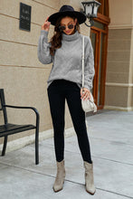 Load image into Gallery viewer, Cable-Knit Turtleneck Sweater