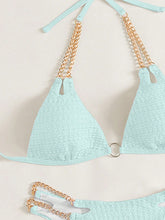 Load image into Gallery viewer, Chain Detail Halter Neck Bikini Set