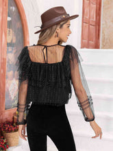 Load image into Gallery viewer, Round Neck Layered Long Sleeve Blouse