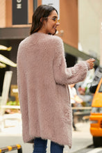 Load image into Gallery viewer, Open Front Fuzzy Cardigan with Pockets