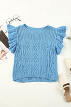 Load image into Gallery viewer, Flutter Sleeve Pompom Detail Knit Top