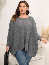 Load image into Gallery viewer, Plus Size Round Neck Batwing Sleeve Sweater