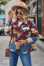 Load image into Gallery viewer, Printed Collared Neck Jacket
