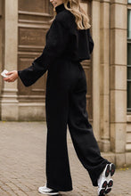 Load image into Gallery viewer, Zip Up Mock Neck Top and Pants Set