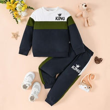 Load image into Gallery viewer, Color Block Round Neck Top and Pants Set