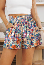 Load image into Gallery viewer, Floral High Waist Shorts with Pockets