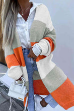 Load image into Gallery viewer, Color Block Open Front Duster Cardigan