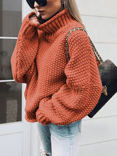 Load image into Gallery viewer, Turtleneck Long Sleeve Sweater