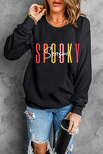 Load image into Gallery viewer, Round Neck Long Sleeve SPOOKY SEASON Graphic Sweatshirt