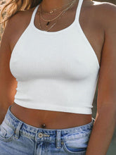 Load image into Gallery viewer, Ribbed Racerback Cropped Cami