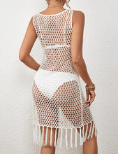 Load image into Gallery viewer, Cutout Wide Strap Cover Up with Tassel