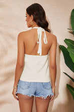 Load image into Gallery viewer, Rainbow Stripe Halter Neck Knit Tank