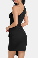 Load image into Gallery viewer, Tie Front One-Shoulder Sleeveless Dress