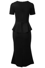 Load image into Gallery viewer, Square Neck Short Sleeve Pencil Dress
