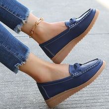Load image into Gallery viewer, Weave Wedge Heeled Loafers