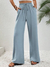 Load image into Gallery viewer, Wide Leg Drawstring Pants