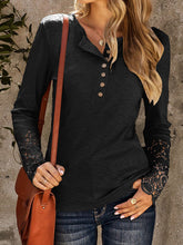 Load image into Gallery viewer, Buttoned Long Sleeve T-Shirt