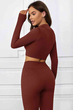 Load image into Gallery viewer, Half-Zip Thumbhole Sleeve Sports Top
