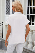 Load image into Gallery viewer, Notched Short Sleeve Blouse