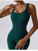 Load image into Gallery viewer, Wide Strap Sleeveless Active Jumpsuit