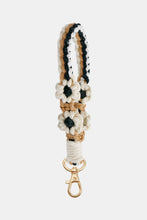 Load image into Gallery viewer, Flower Shape Wristlet Zinc Alloy Closure Macrame Key Chain
