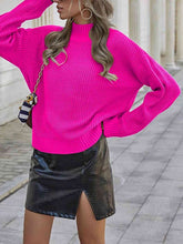 Load image into Gallery viewer, Mock Neck Dropped Shoulder Sweater