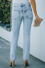 Load image into Gallery viewer, Acid Wash Distressed Jeans with Pockets
