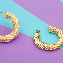 Load image into Gallery viewer, Gold-Plated C-Hoop Earrings