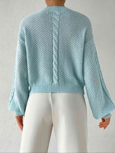 Load image into Gallery viewer, Round Neck Dropped Shoulder Sweater