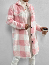 Load image into Gallery viewer, Plaid Collared Neck Button Down Coat