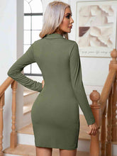 Load image into Gallery viewer, Johnny Collar Long Sleeve Mini Dress