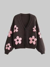 Load image into Gallery viewer, Floral Button Up V-Neck Cardigan