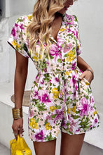 Load image into Gallery viewer, JULIANNA Floral Drawstring Romper