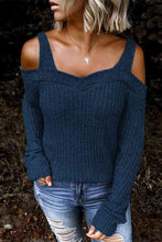 Load image into Gallery viewer, Long Sleeve Cold Shoulder Sweater