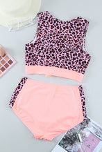 Load image into Gallery viewer, Leopard Tie-Knot High Waist Bikini Set