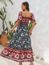 Load image into Gallery viewer, Floral Flounce Sleeve Midi Dress