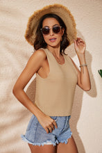 Load image into Gallery viewer, Buttoned Cutout Ribbed Trim Knit Tank