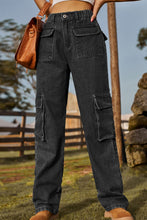 Load image into Gallery viewer, Loose Fit Long Jeans with Pockets