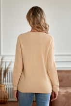 Load image into Gallery viewer, Round Neck Dropped Shoulder Sweater