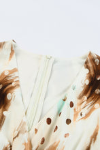 Load image into Gallery viewer, Printed Surplice Neck Layered Dress