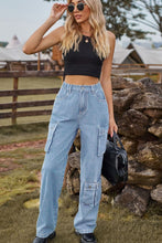 Load image into Gallery viewer, Loose Fit Long Jeans with Pockets